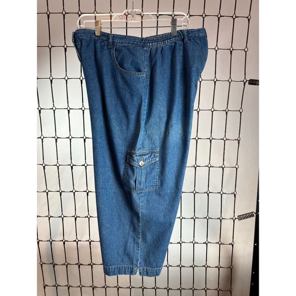 TY Wear Capri Elastic Waist Jean  18 Blue  Denim Cotton Denim - Picture 5 of 13